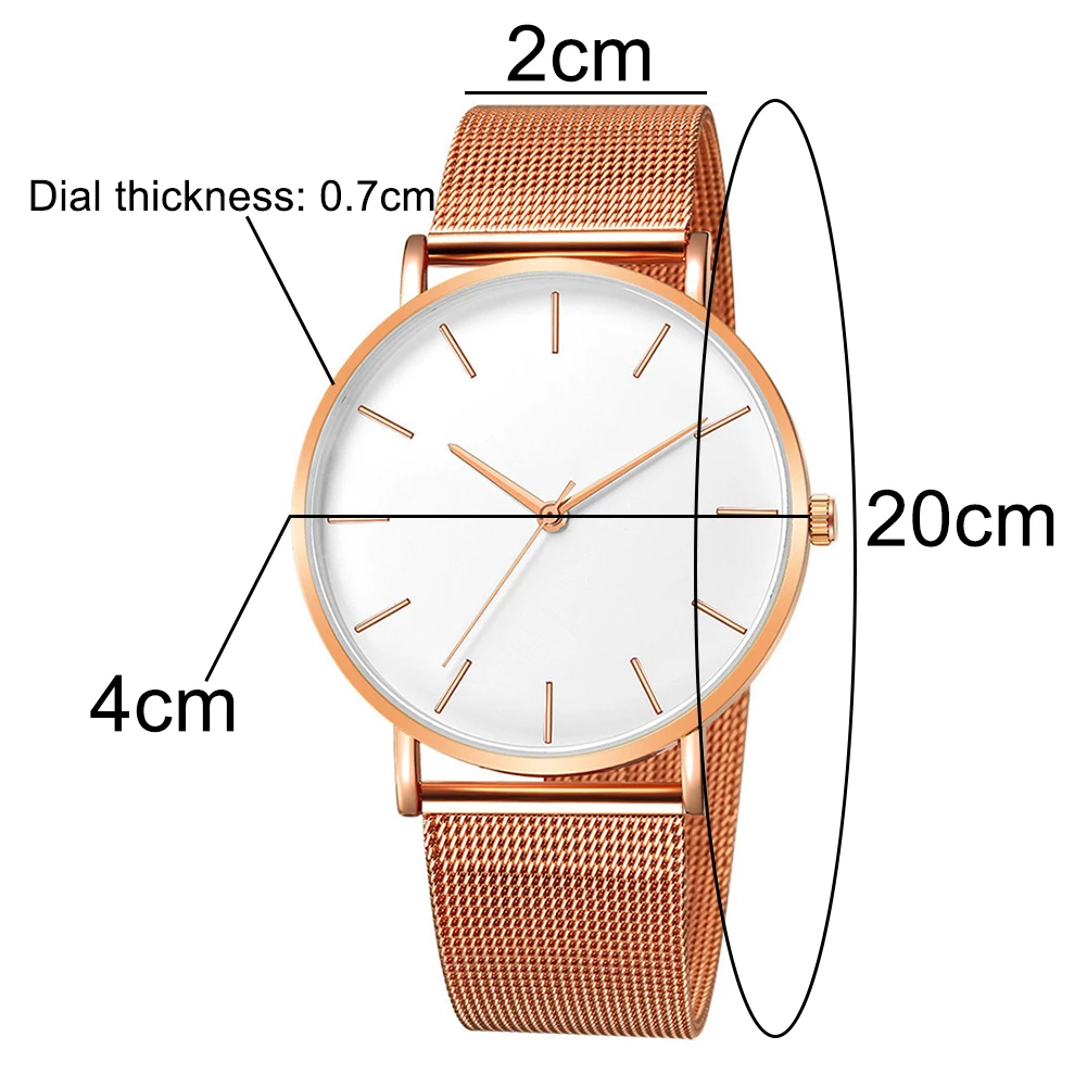

Simple Style Minimalist Men Women Watches Round Dial No Numbers Quartz Wristwatches Wrist Watches Best Birthday Gift