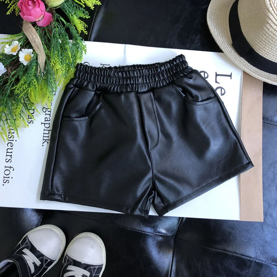 Короткие Зимние флисовые теплые плотные укороченные брюки из искусственной кожи