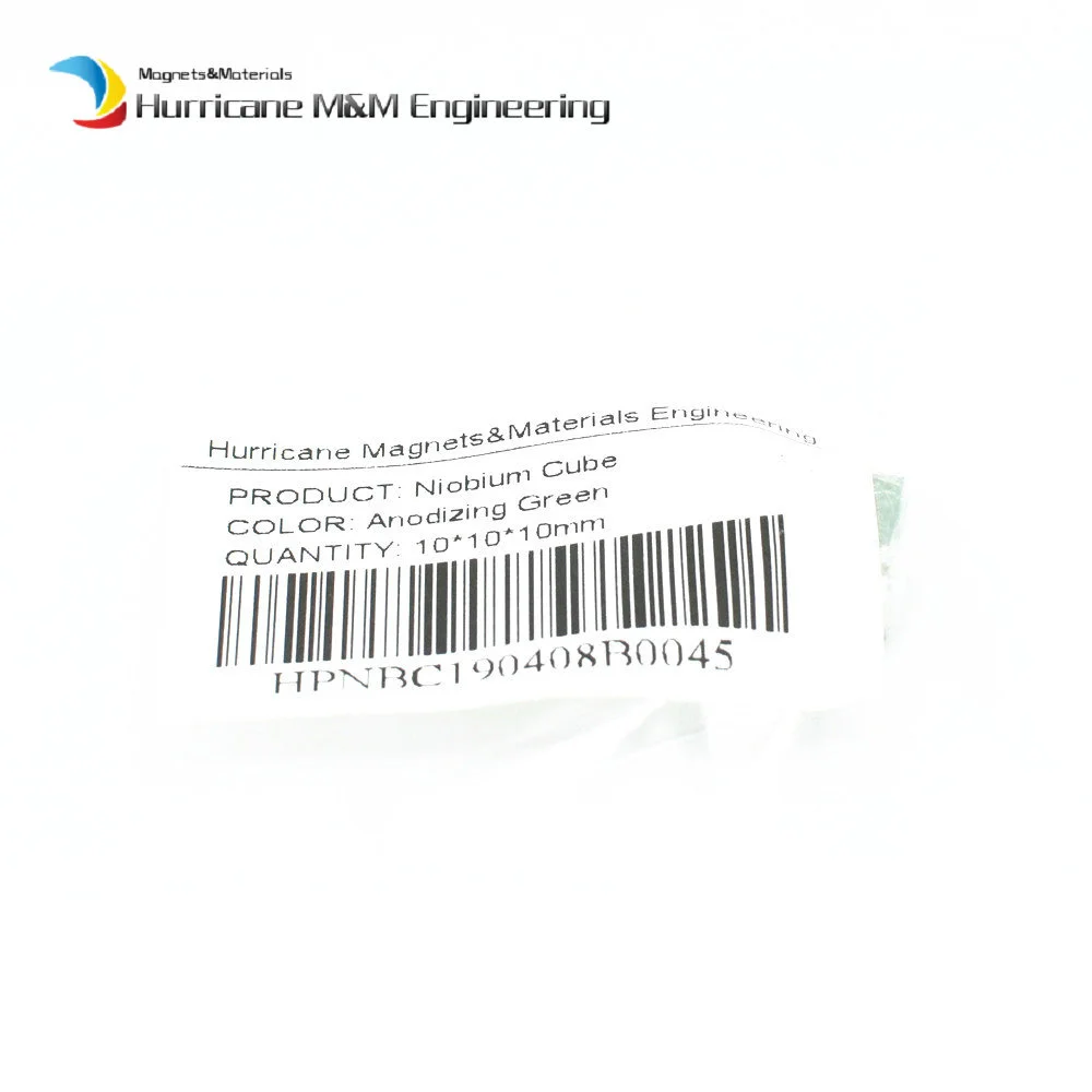 Зеленый ниобий для коллекции элементов Nb плотный куб высокой чистоты ручная