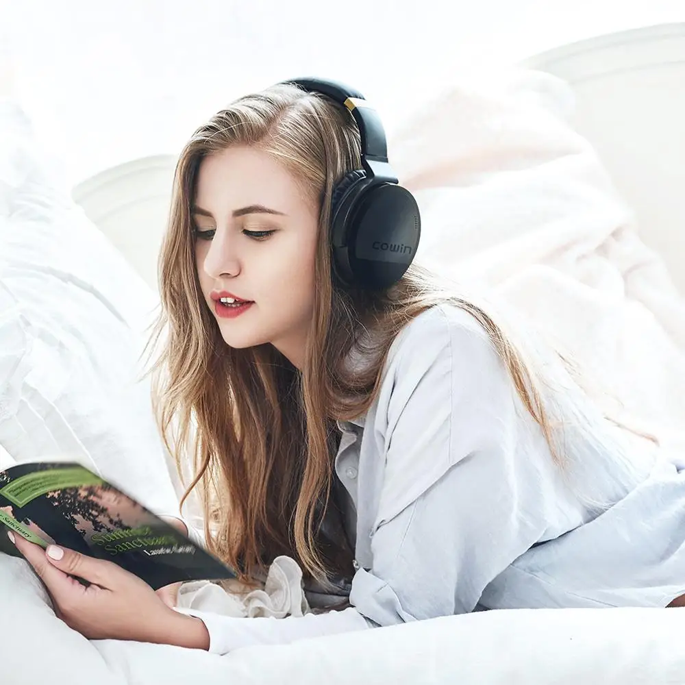 COWIN E8 активные наушники с шумоподавлением, Bluetooth наушники, беспроводные Накладные наушники с микрофоном, Hi-Fi наушники для путешествий и работы, ANC
