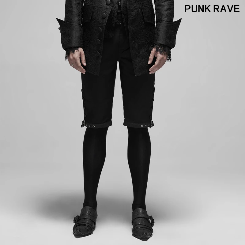 Винтажные темно-полосатые вечерние шорты с металлическими пуговицами для