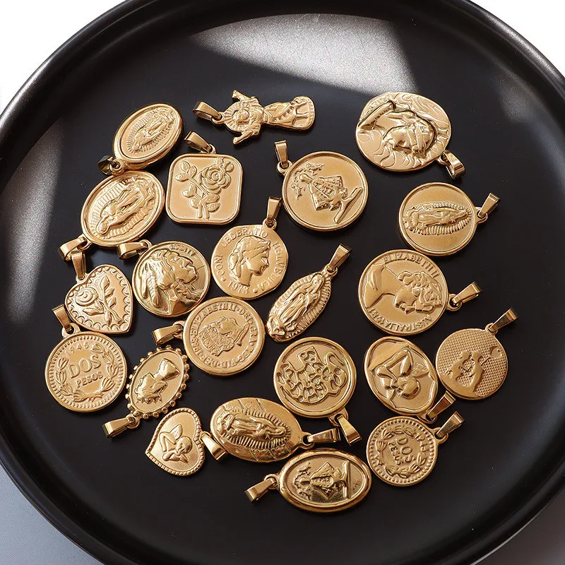 MODAGIRL благословенная Богородица розовый цветок Золотой шарм для изготовления