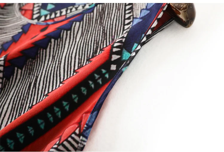 Платье SuyaDream женское шелковое средней длины платье в стиле бохо без рукавов с