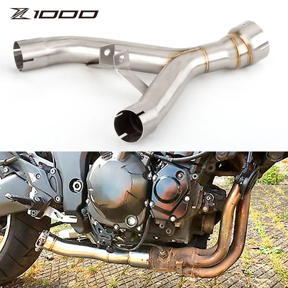 

Decat Eliminator Down Exhaust Pipe for Z1000 Z1000SX 2010-2020 Motorcycle Exhaust System Modify Mid Link Pipe Catalyst Delete
