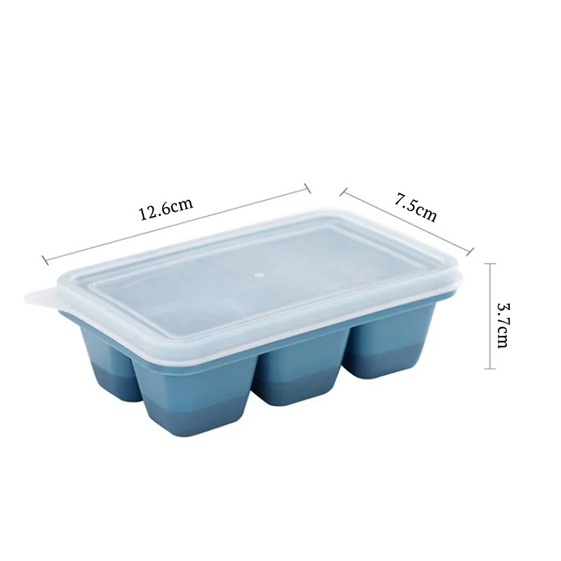 

Ice Cube Tray Food Grade Silicone Ice Cube Maker Mold With Lid Ice Cream Chocolate Molds Whiskey Drink Kitchen Bar Accessories