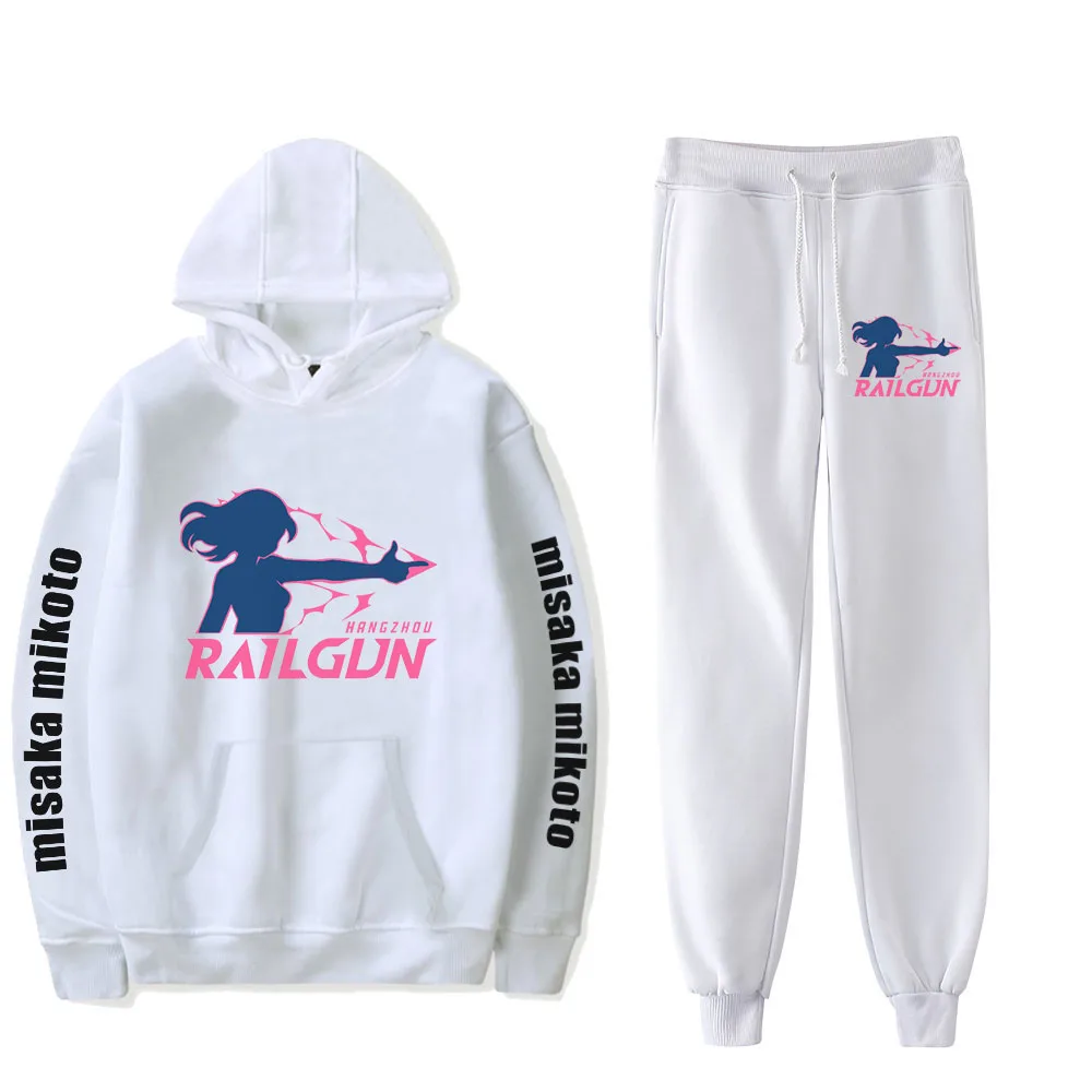 

Толстовка с капюшоном миксака Микото, свитшот, костюм из двух предметов, хлопковый популярный Повседневный пуловер и брюки, костюмы для кос...