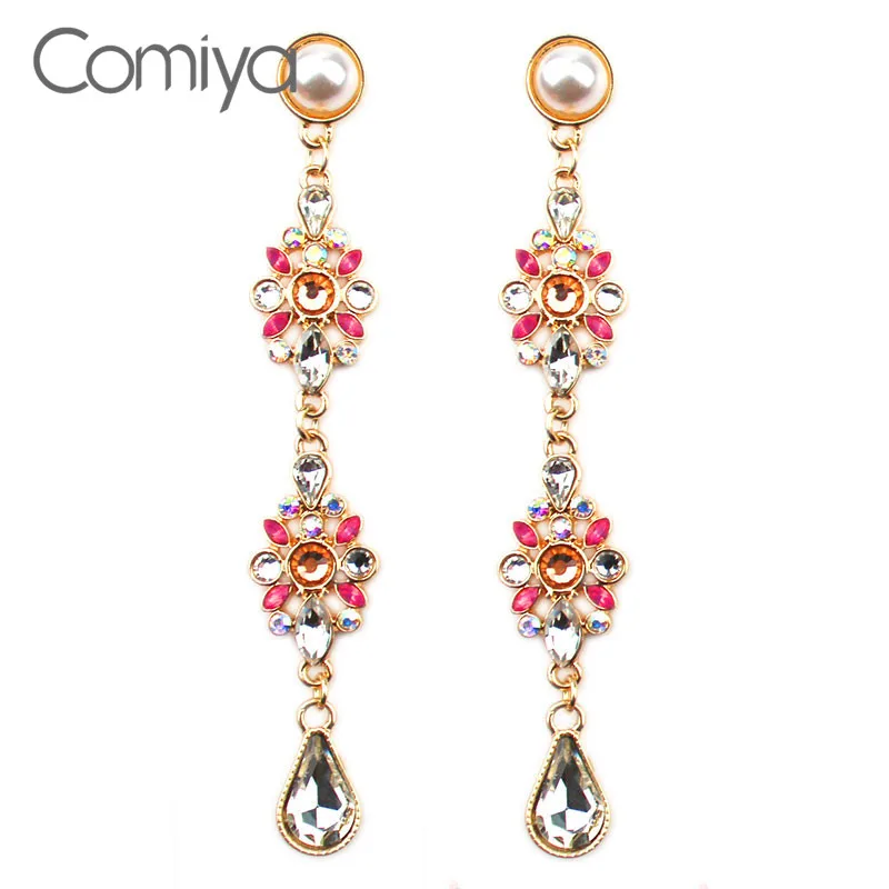 Серьги-капли Comiya винтажные аксессуары из цинкового сплава золотого цвета с
