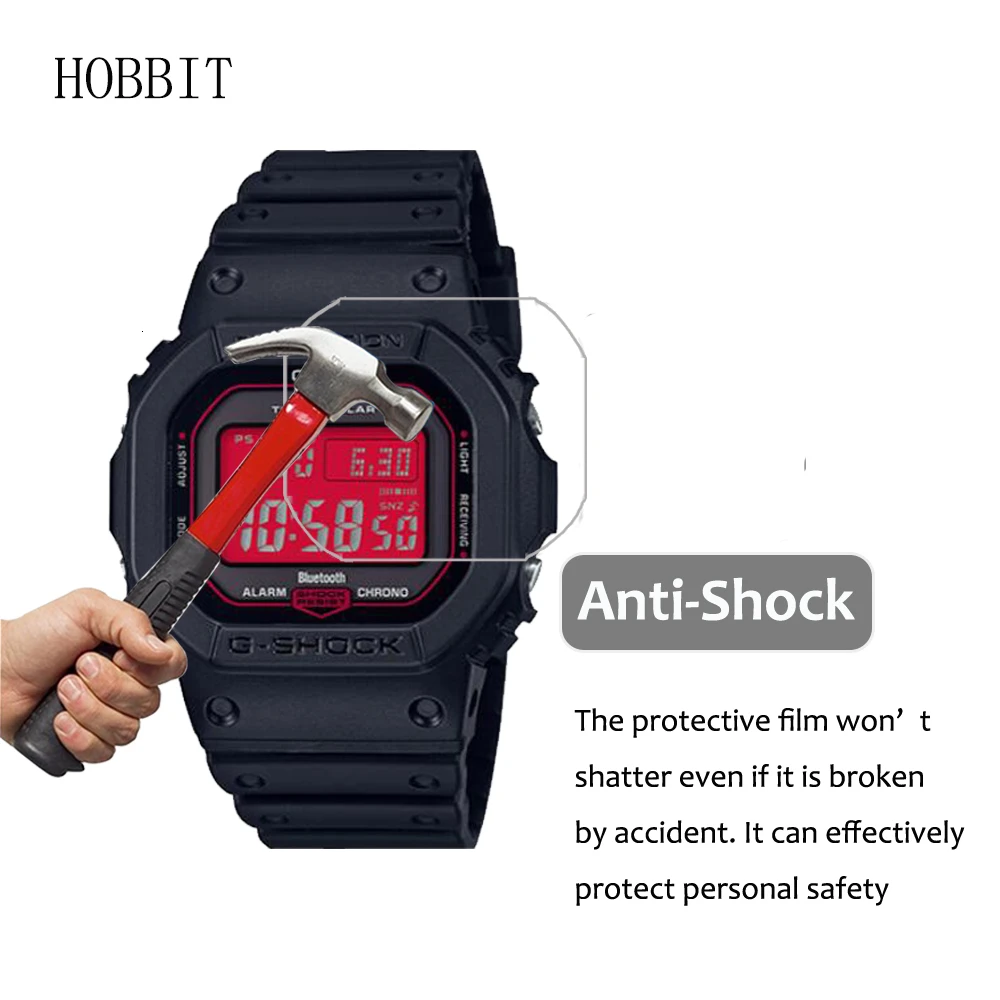 3 упаковки Взрывозащищенная пленка для Casio G-SHOCK 1PRC 1PR протектор экрана с защитой от