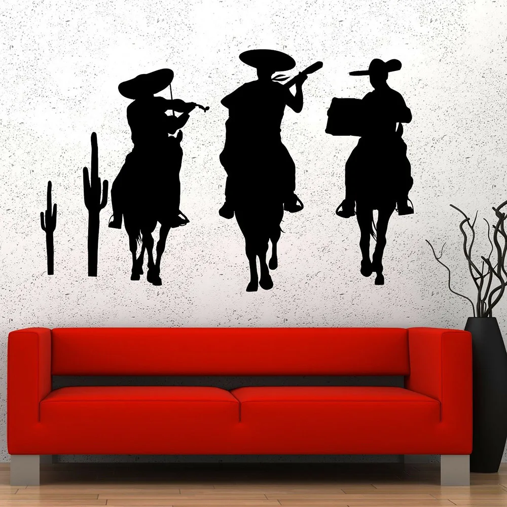 Mexicans Music Vinyl Wall Sticker Living Room Mexico Musician Guaranteed Decal Bedroom North America Home Decoration W083 | Дом и сад