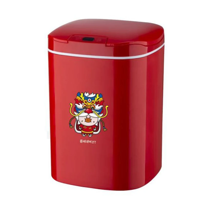 

Automatic Intelligent Induction Trash Can Household Living Room Kitchen Bedroom Bathroom Trash Plastic Bin 14L LAD-sale