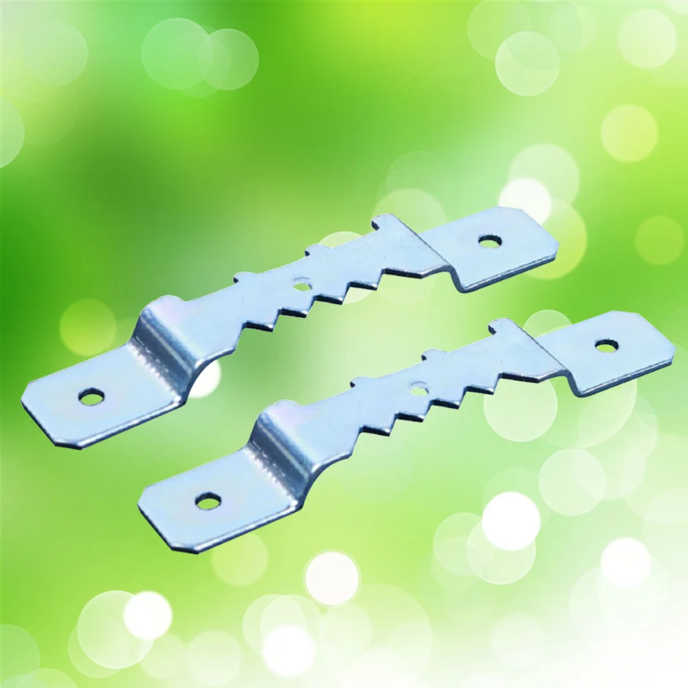 

10PCS Double Hole Hanging Picture Painting Mirror Frame Tooth Hook Hanger with Screws (Silver)