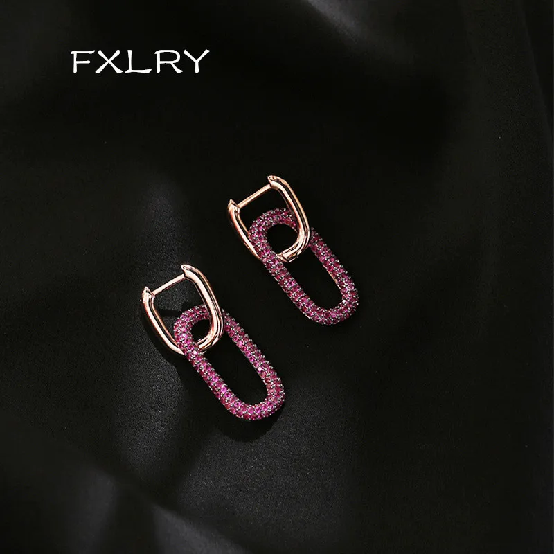 FXLRY материал в европейском и американском стиле С висюльки с кубичным цирконием