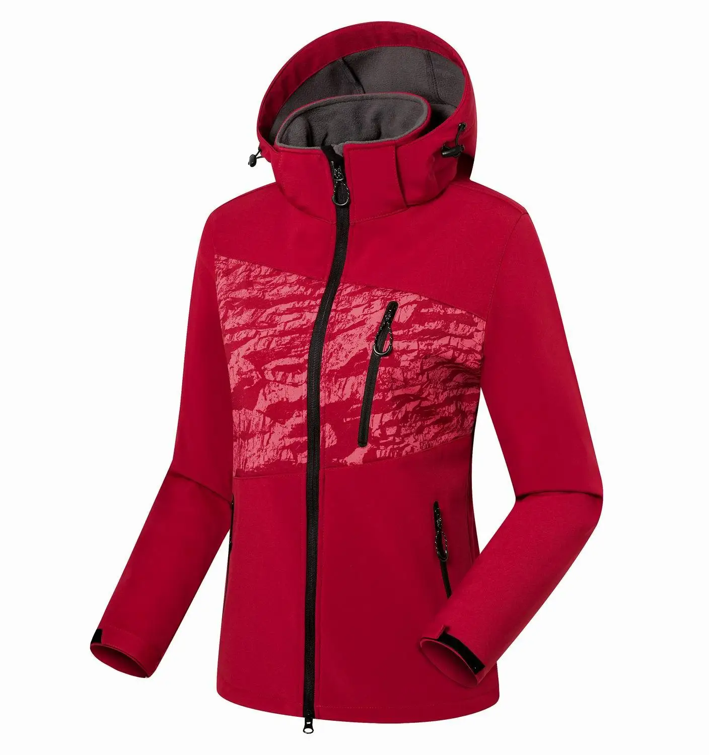 Женская флисовая куртка для походов ветрозащитная водонепроницаемая из