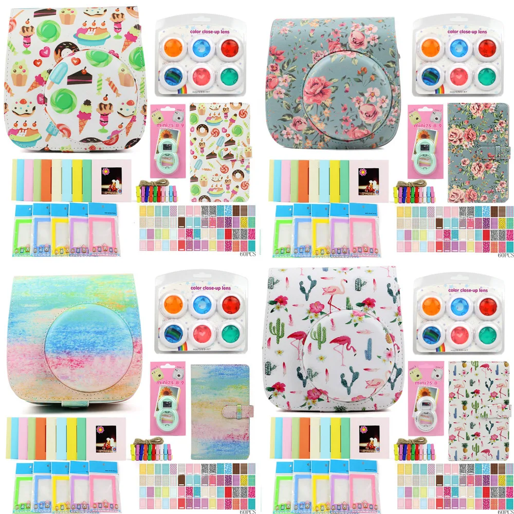 8 в 1 Камера мешок фильтр для объектива Рамка Для Фото Альбом стикеры клип веревки