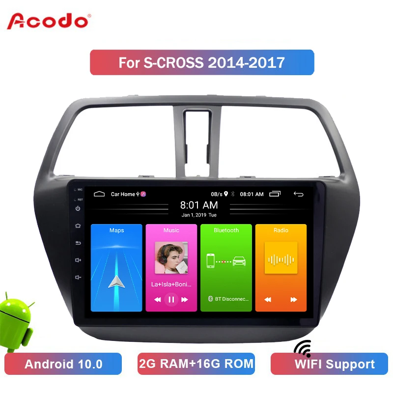 

Автомобильная Мультимедийная система ACODO, 2 Гб ОЗУ + 16 Гб ПЗУ, Android 10,0, для Suzuki S-CROSS 2006-2011, GPS-навигация, 2 din
