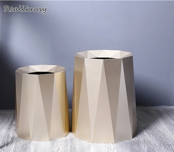 

Creative Nordic Style Household Waste Container Simple Trash Bin Without Cover Multi-Purpose For Home Office Living Room LFB134
