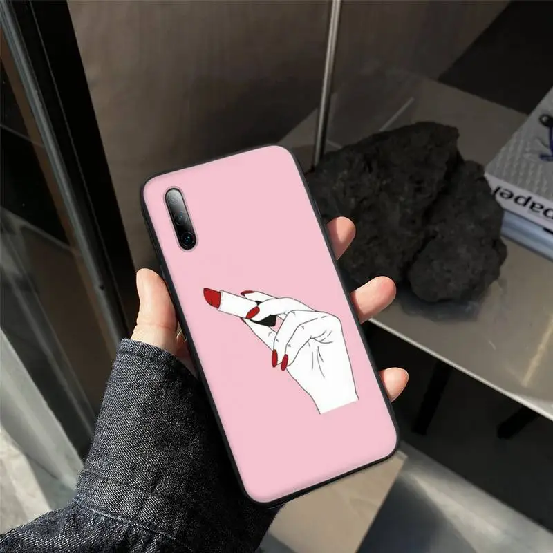 

Red nails Phone Cases for Xiaomi 8lite 9tpro 9 A2lite A1 note10 Cover Fundas Coque