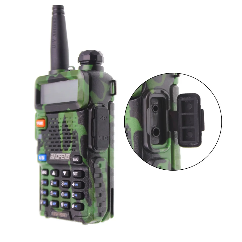 2 шт BaoFeng UV-5R Walkie Talkie Camo 5 Вт двухдиапазонный 136-174 МГц/400-520 МГц UV5R 128CH VOX фонарик FM трансивер для радиолюбителей
