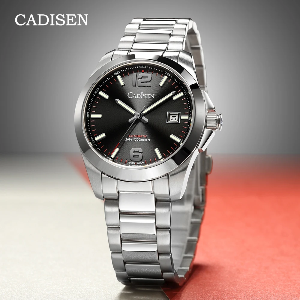 

CADISEN Automatic Watch Men Mechanical Men's Watches 2021 Luxury Sapphire Stainless Steel MIYOTA 8215 Sport Waterproof Relogio