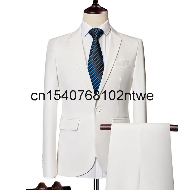 

Новый мужской костюм деловой Повседневный Белый костюм-тройка для Жениха Лучший мужской костюм для группы большой мужской костюм