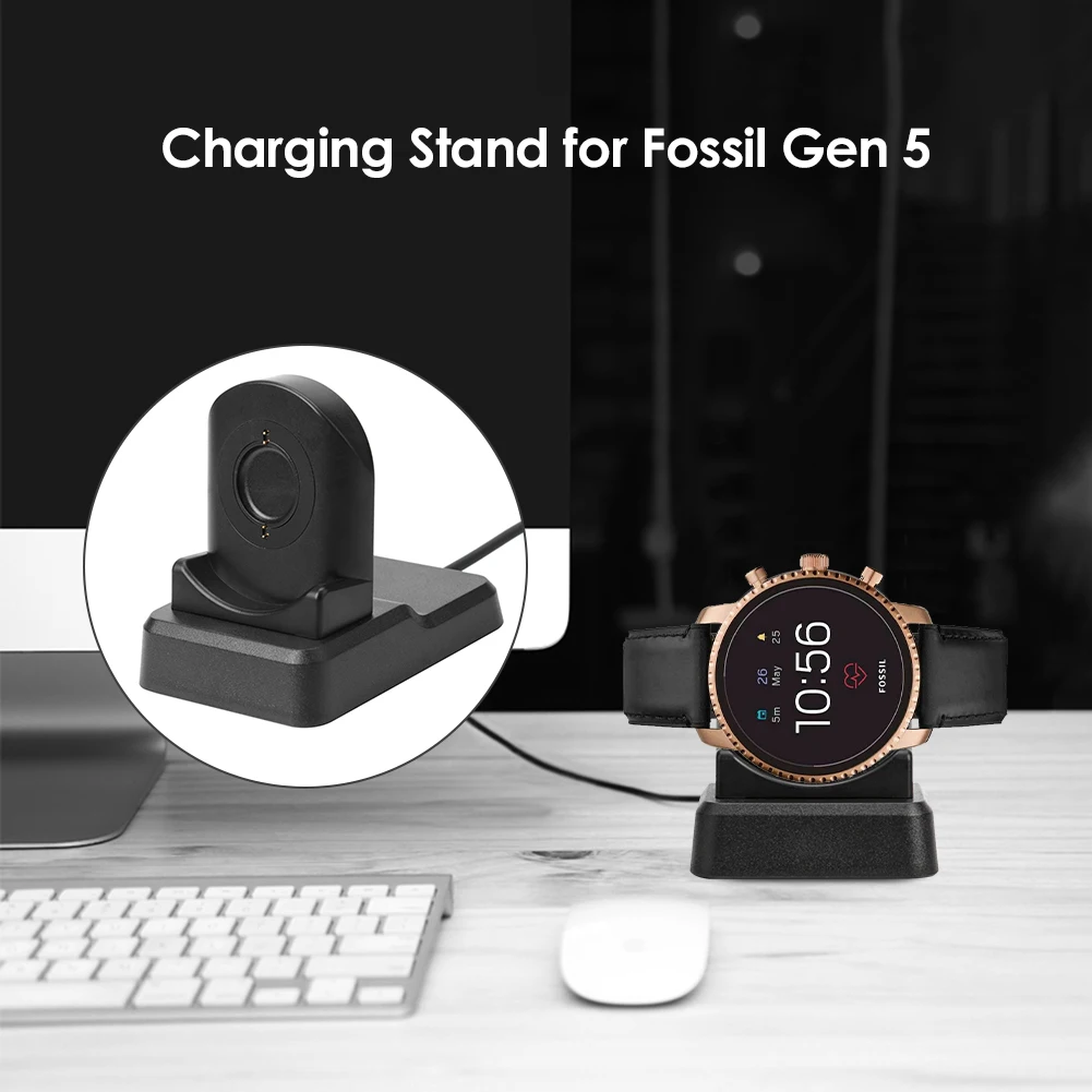 Зарядная док-станция USB для смарт-часов Fossil Gen 5/4 HR Sport/Explorist HR/Venture - купить по