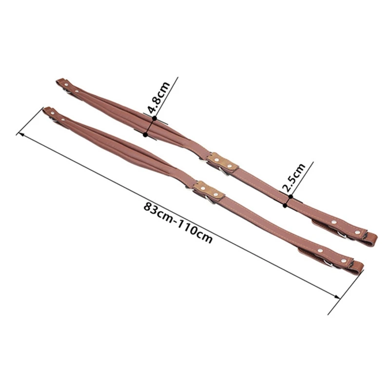 

Adjustable PU Accordion Shoulder Straps Set Comfortable Accordion Belt Set Straps for 16-120 Bass Accordions (Coffee)