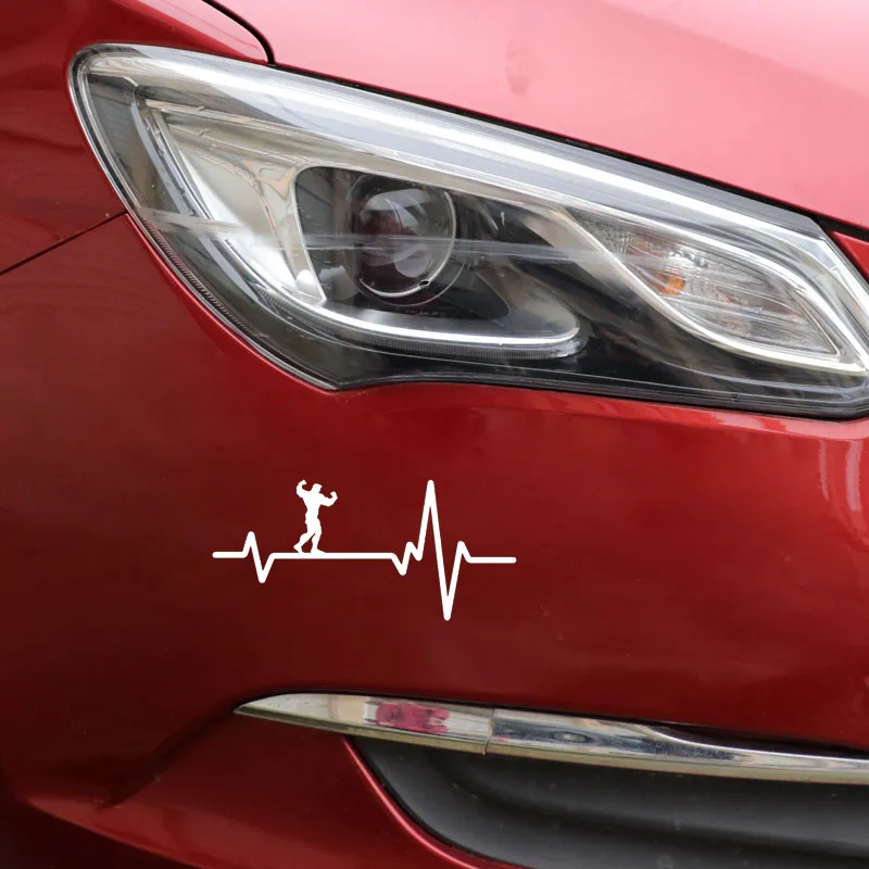 16 5 см * 7 6 автомобиля Стикеры изгибать Бодибилдинг Фитнес парень сердцебиение