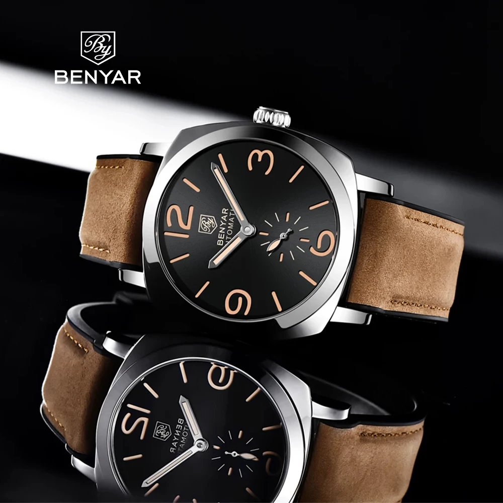 

2020 Benyar Top Brand Men's Men's Automatic Watch Stainless Steel Waterproof Clock Men Leisure Sports Luxury Watch Reloj Hombre
