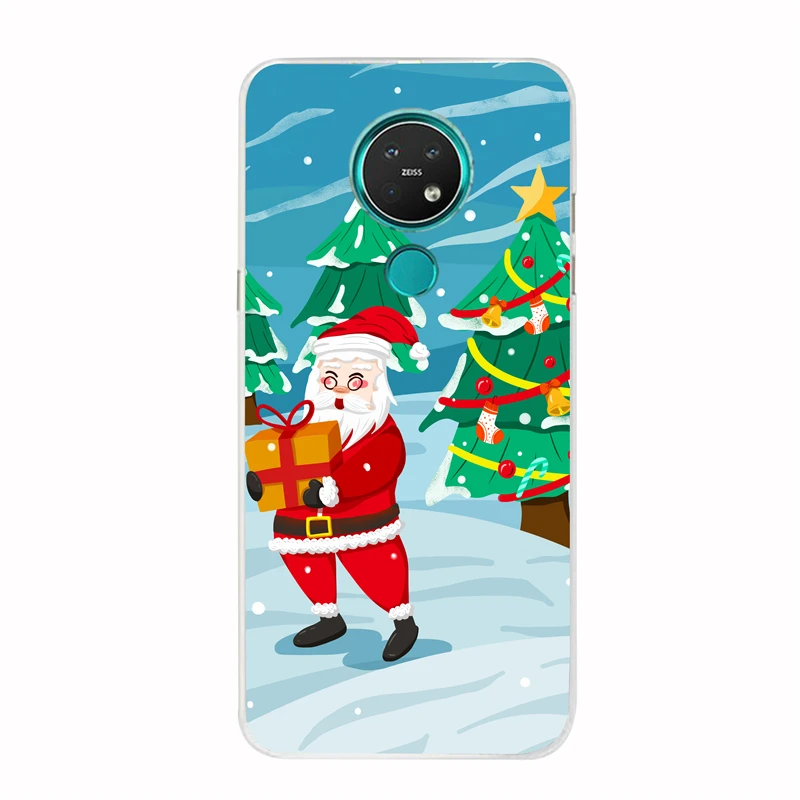 Чехол на Рождество и новый год для Nokia 7 2 2019 мягкий силиконовый чехол из ТПУ