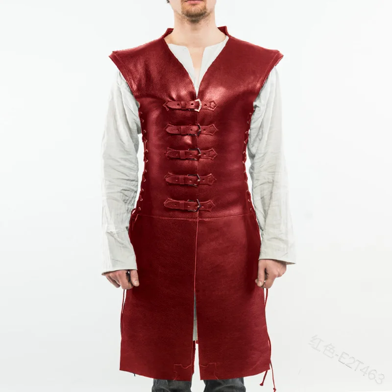 Средневековый стимпанк кожа Jerkin Surcoat Norse Dane Ranger Saxon Наёмник Ветеран костюм LARP