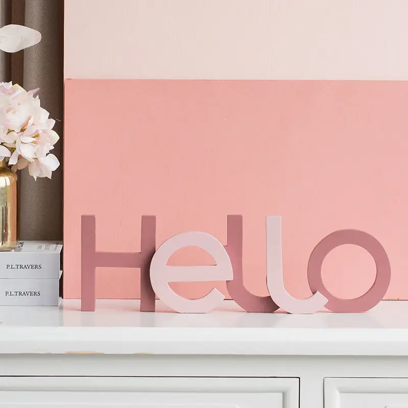 

Креативные украшения с буквами в скандинавском стиле, домашнее настольное украшение для комнаты, домашнее украшение, английское украшение, деревянные поделки, украшения