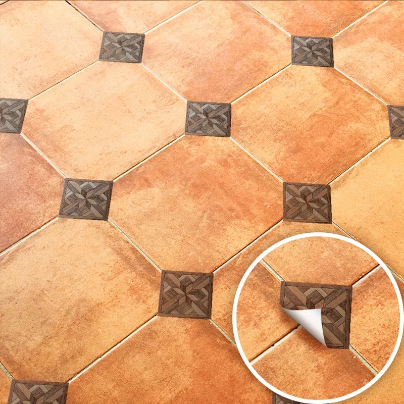 JEYL 20Pcs Wood Grain Pattern Tile Sticker Self Adhesive Tiles Art Diagonal 3D Floor For Bathroom Kitchen Decor | Дом и сад