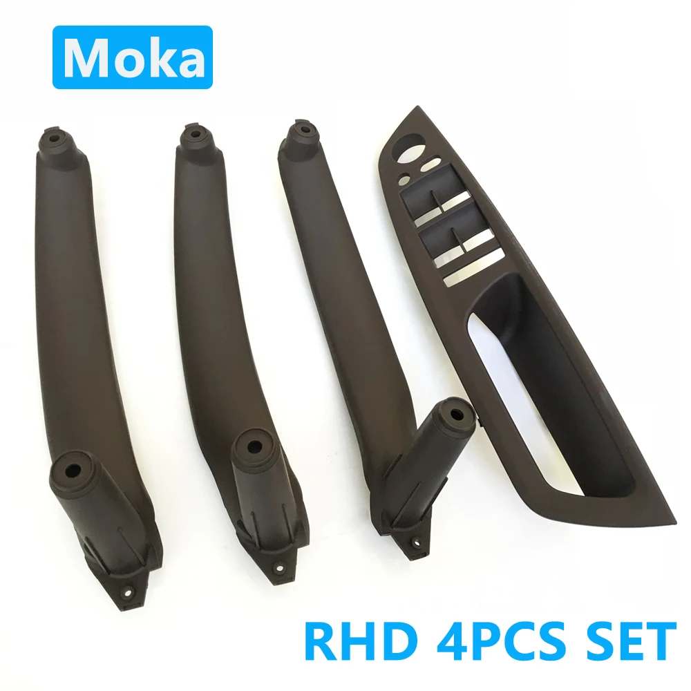 

Right Steering Wheel Cars Interior Door Window Switch Panel Leather Pull Handle Set For BMW X5 X6 E70 E71 2003-2017
