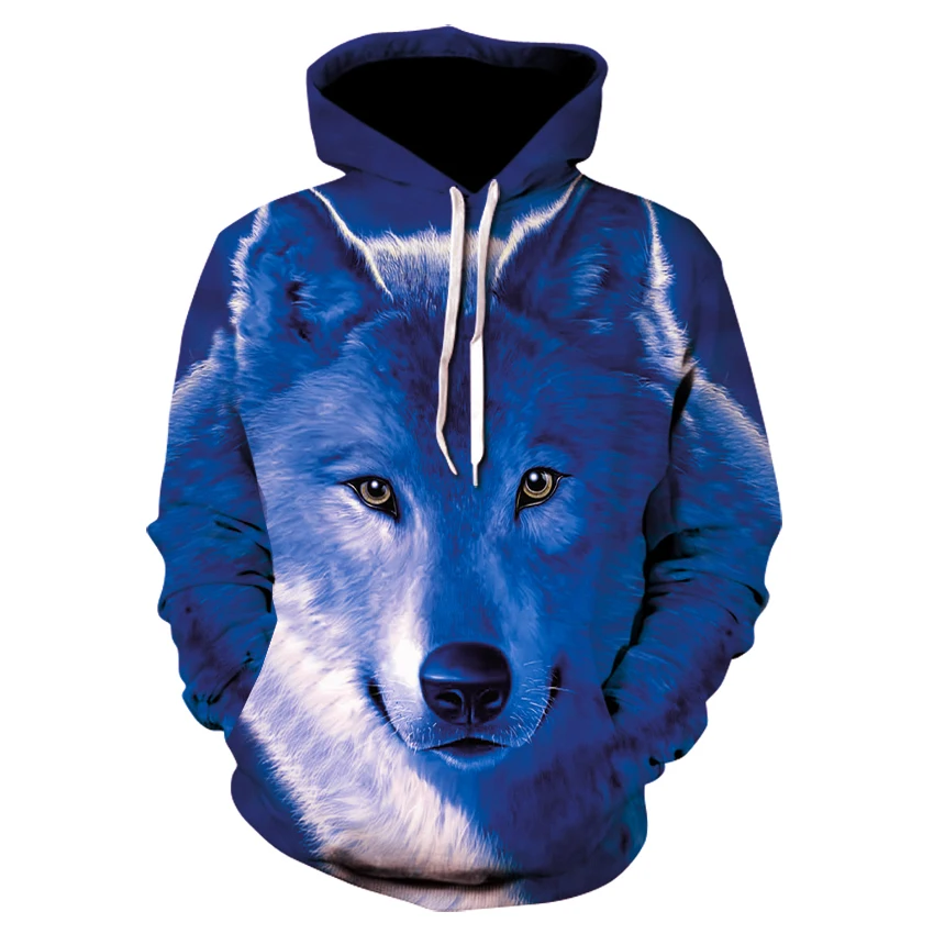 

2021 Nueva Sudadera Con Capucha De Animales Para Hombres Y Mujeres Chaqueta De Culturismo Con Estampado De Lobo En 3D