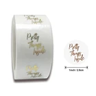 В переменного тока, 50-500 шт.набор, привлекательные вещи внутренние стикеры 1in круглый Бумага золото Спасибо наклейки для маленьких Бизнес упаковка уплотнение этикетка наклейки