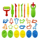 26 шт Набор инструментов для теста для игры Пластилин сделай сам моделирование формы глиняные аксессуары пластиковый набор резаков формы игрушки для детей подарок