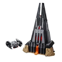 moc for 75251 edifice black warrior castle building blocks kit architectur tower bricks assemble toys for kids birthday gifts