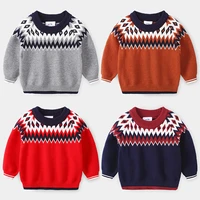 2020 autumn winter 2 3 4 6 8 9 10 years christmas gift o neck knitted handsome kids ethnic style soft sweater for kids baby boys