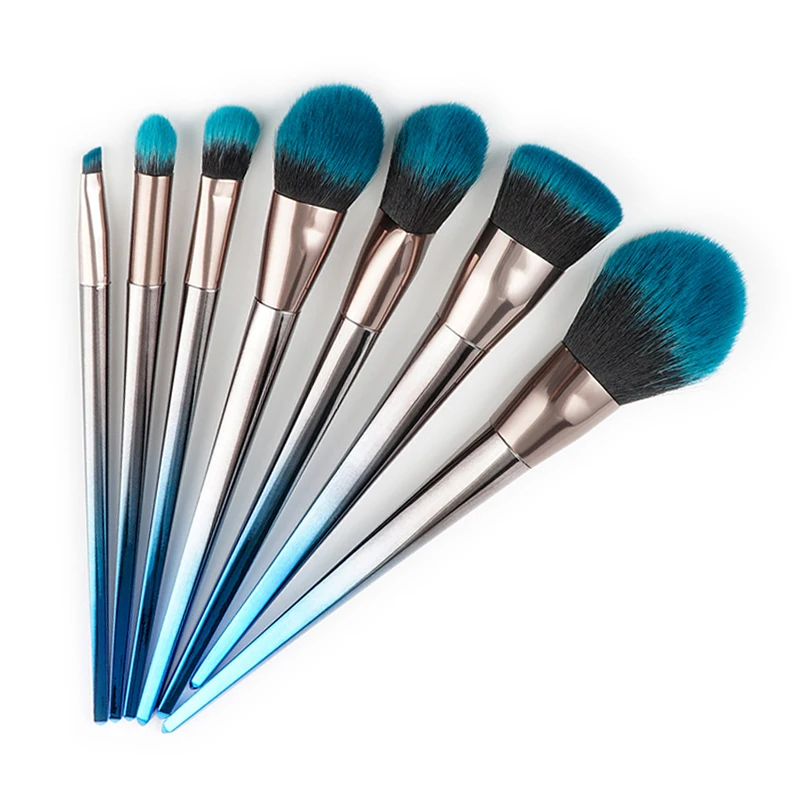 

7Pcs Crystal Pro Makeup Brushes High Quality Foundation Concealer Blusher Make Up Set Super Soft Synthetic Hair Cosmetic Tools