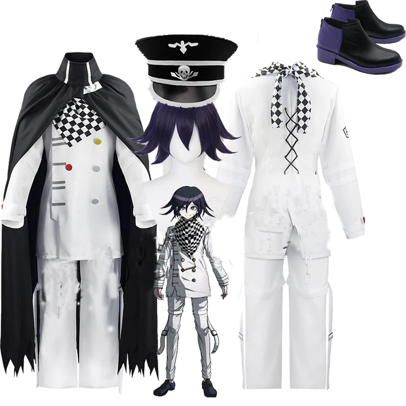 

Костюм для косплея кокичи Ома из аниме «данганронпа V3», парик, плащ, шляпа, Хэллоуин, карнавальные костюмы для взрослых