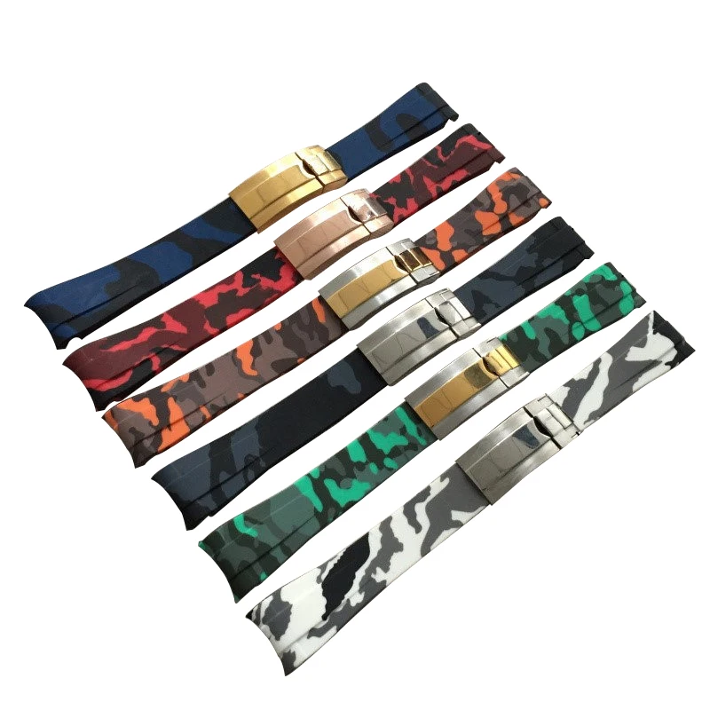 Аксессуары для часов камуфляжный ремешок из силиконовой резины ролевых браслет