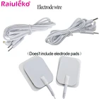 Электродный кабель, 2 шт., 2,5 мм, 2-ходовой, соединительный провод для TENSEMS, акупунктурный терапевтический массажер, стимулятор нервных мышц