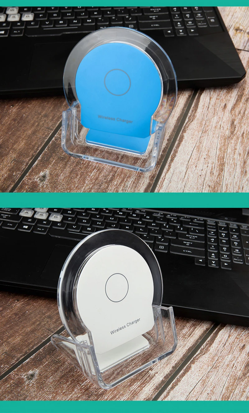 15W Wireless Charger Stand Desktop Fast Charging Dock Removable Phone Holder Bracket For Iphone Samsung