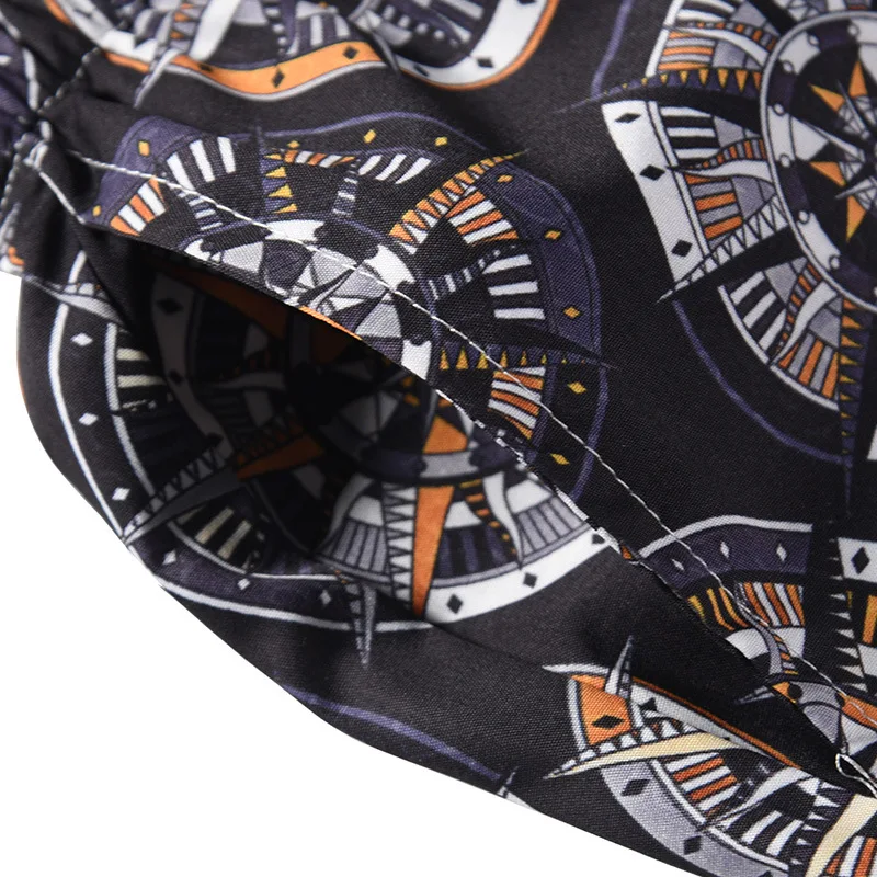 

2021 Cross-border Men's Middle East Style Geometric Round Shorts 3d Loose Oumasha Men's Beach Pants