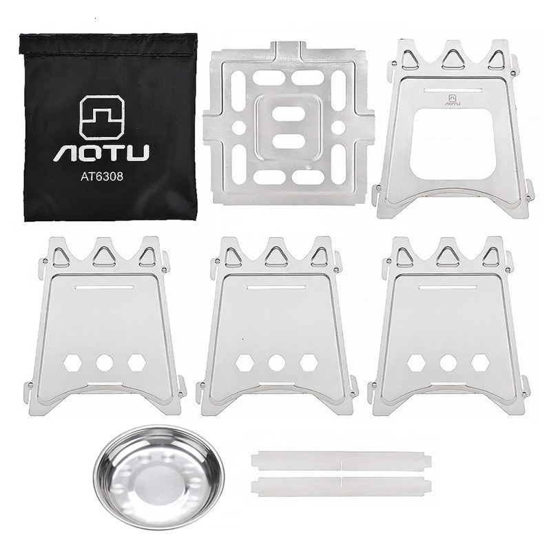 Складная туристическая плита портативная Ультралегкая деревянная горелка с