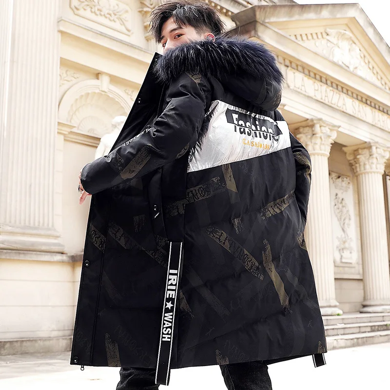 

Winter Parka Men Fur Collar Jacket Windbreak Thick Warm Windproof Long Coats Male Snowjacket Hooded Jackets Men's Outwear Coat