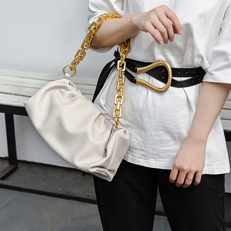 

Women Bags Luxury Handbags Designer Hobos Dumplings Bags Simple Solid Color Fashion Trend Wild Personality Clutch Shoulder Bag