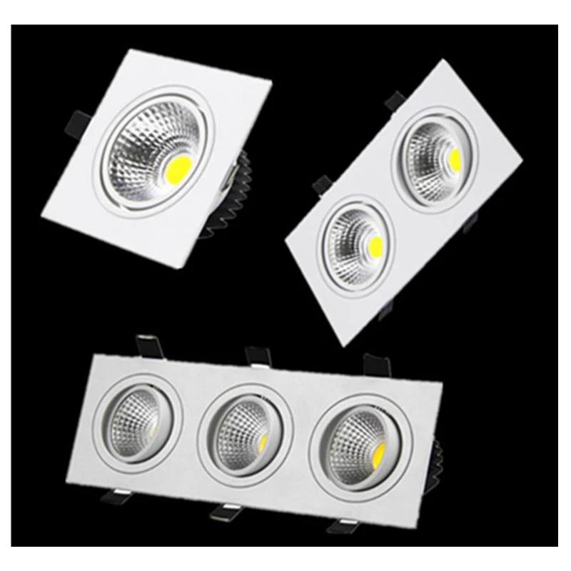 Белый светодиодный светильник с регулируемой яркостью 7 Вт 9 12 15 35 cob led spot 220 В/110 В