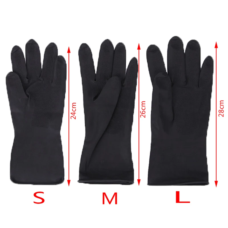 

1Pair Hair Technician Latex Gloves Thicker Rubber Gloves durable anti-slip Beauty Cleaning Hair Care Styling Tools S M L