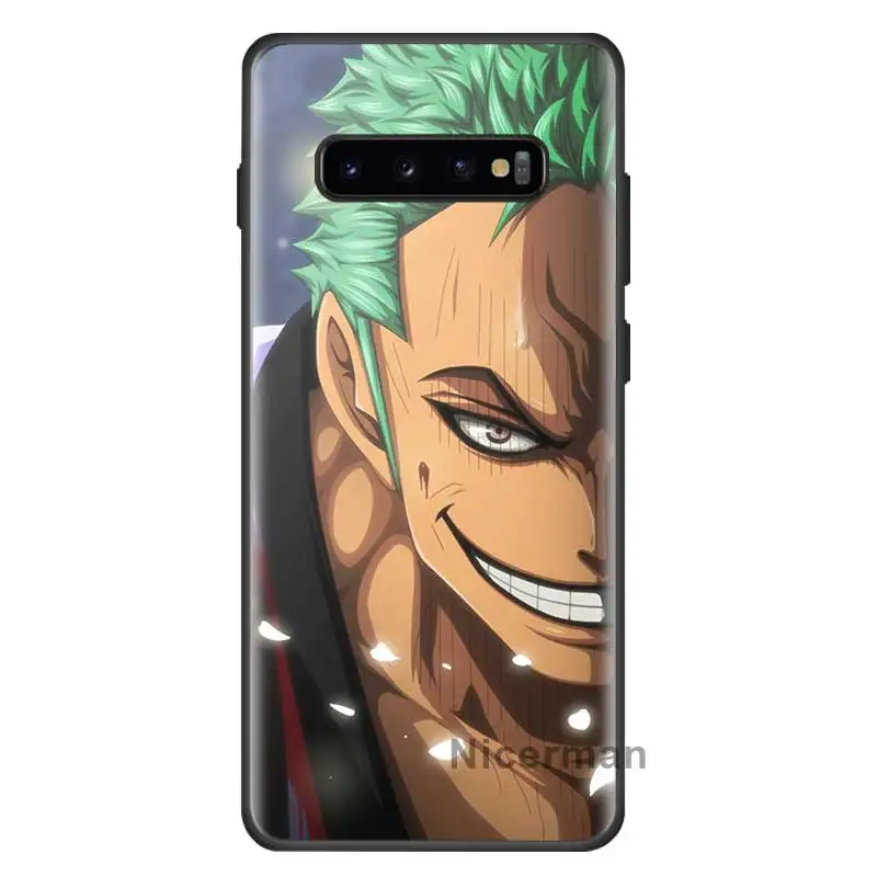 anime one piece luffy zoro case for samsung galaxy s20 fe s21 uitra s10 plus s20 s21 s9 s10e note 20 black silicone phone coque free global shipping